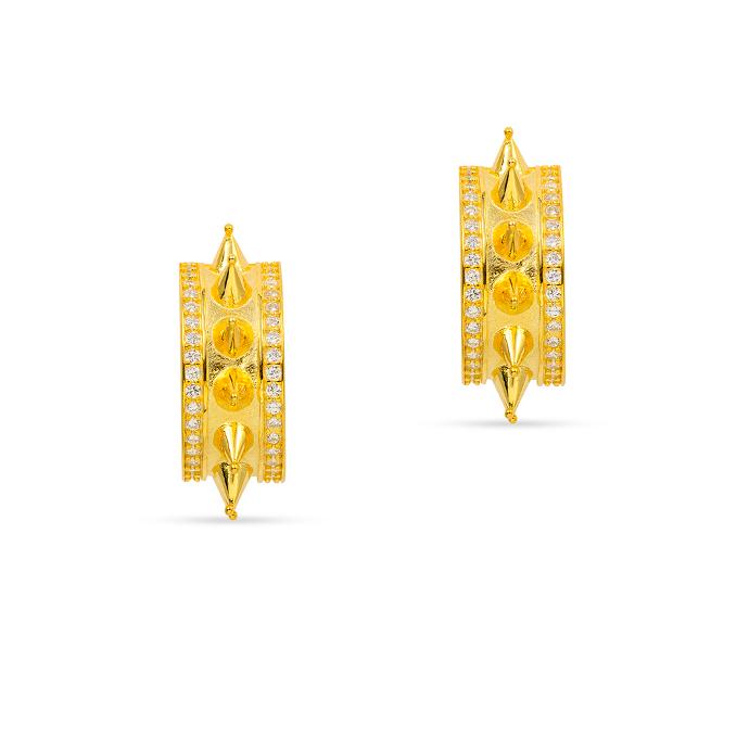Mushawak's Gold-Plated Silver Earrings - Small (MC6)