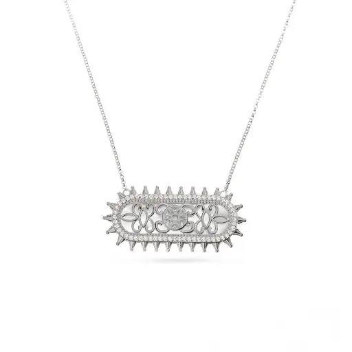 [H03400] Alia's Silver Necklace - Large (AC3)