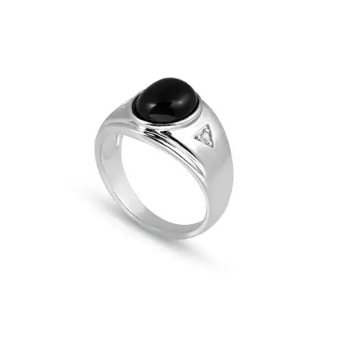 Men Ring, Black Stone (SR06157A)