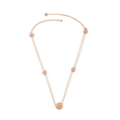 [p4583] Spiky's Rose Gold-plated Silver Necklace - Large (SPC16)