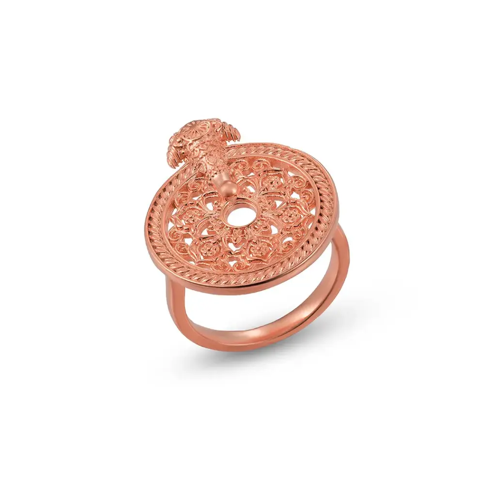 Sumood's Rose Gold-Plated Silver Ring (SC9)