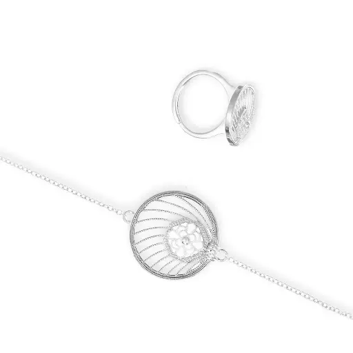 [H06744] Women Bracelet and Ring (BR002)