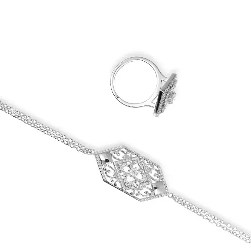 [H06762] Women Bracelet and Ring (BR006)