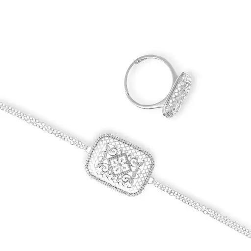 [H06772] Women Bracelet and Ring (BR008)