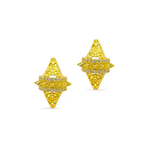 [p4150] Zayan's Gold-Plated Silver Earring - Kids Size  (ZC32)