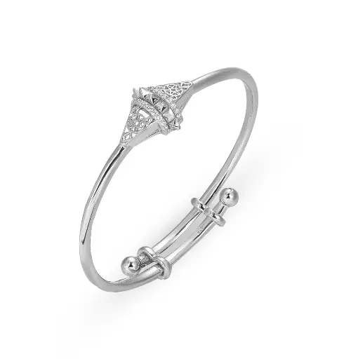 [p7742] Zayan's Large Silver Bangle - Kids Size (ZC8)