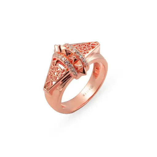[p5457] Zayan's Rose Gold-Plated Silver Ring (ZC2)