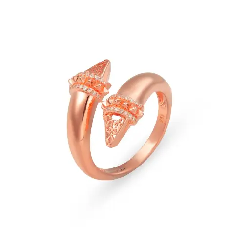 [H00057] Zayan's Rose Gold-Plated Silver Ring- Double (ZC41)