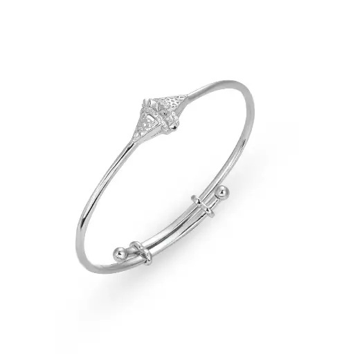 [p4452] Zayan's Small Silver Bangle - Kids Size (ZC9)