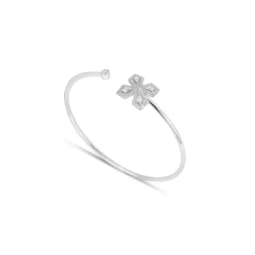 [H10377] Erth Silver Bangle - Zahra  (EC3)