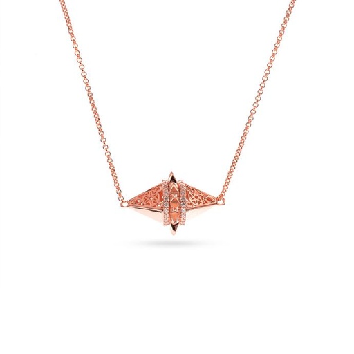 [P4470] Zayan's Rose Gold - Plated Silver Necklace - Choker (ZC33)