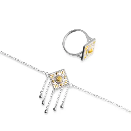 [H21235] Women Bracelet & Ring (H-W-BR-21235)