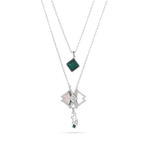 Erth Malachite Double Necklace 