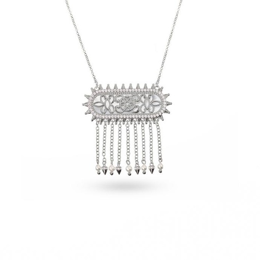 Alia's Silver Necklace with Drops - Small (AC6)