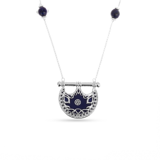 Kahila's Silver Necklace with Lazord - Small (KC138)