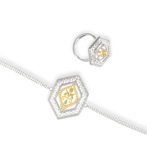 Women Bracelet and Ring (BR012)