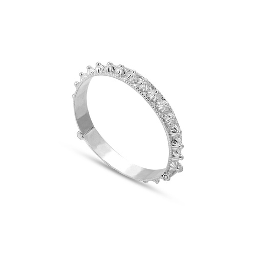 Kids Omani Silver Mushawak Bangle - Thin