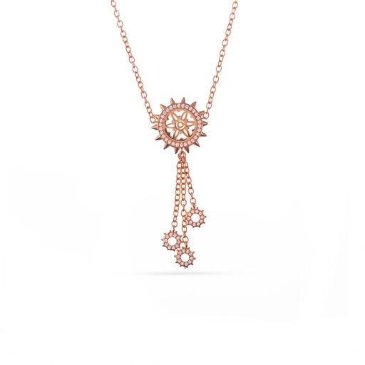 [p3271] Spiky's Rose Gold-plated Silver Necklace - Small (SPC13)