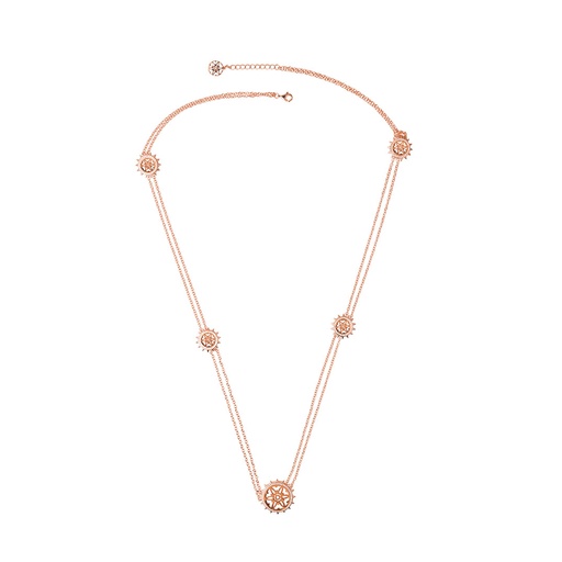 [p4583] Spiky's Rose Gold-plated Silver Necklace - Large (SPC16)