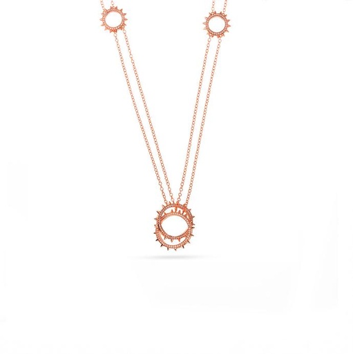 [p1231] Mushawak's Rose Gold-Plated Silver Necklace - Large (MC15)